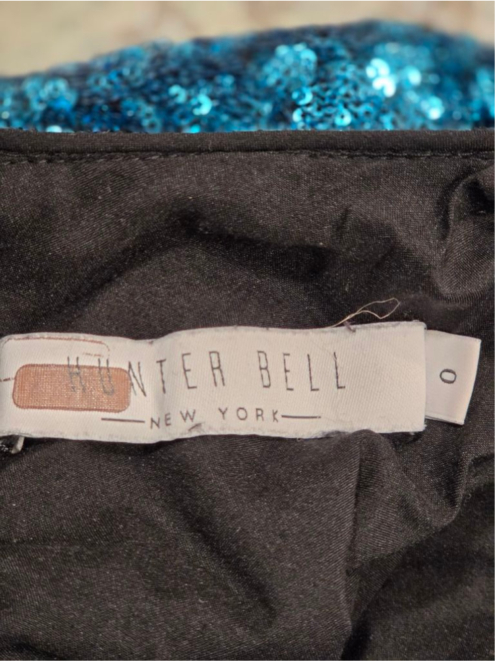 Women's Hunter Bell Teal Sequin Mini Dress Size 0 - Picture 10 of 10